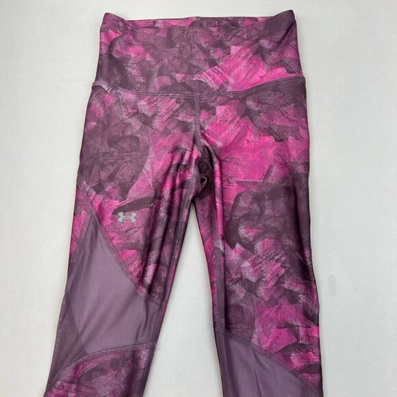 Under Armour Womens Leggings Pants Pink/Multi Compression Heatgear Stretch XS - Picture 7 of 10